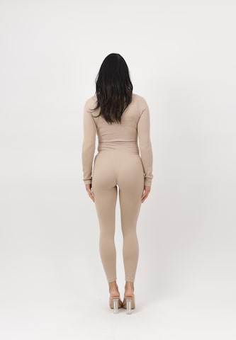 Elara Jumpsuit in Beige