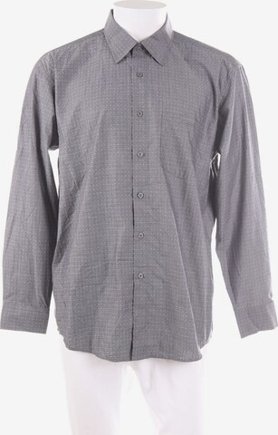 PIERRE CARDIN Button Up Shirt in XL in Grey: front
