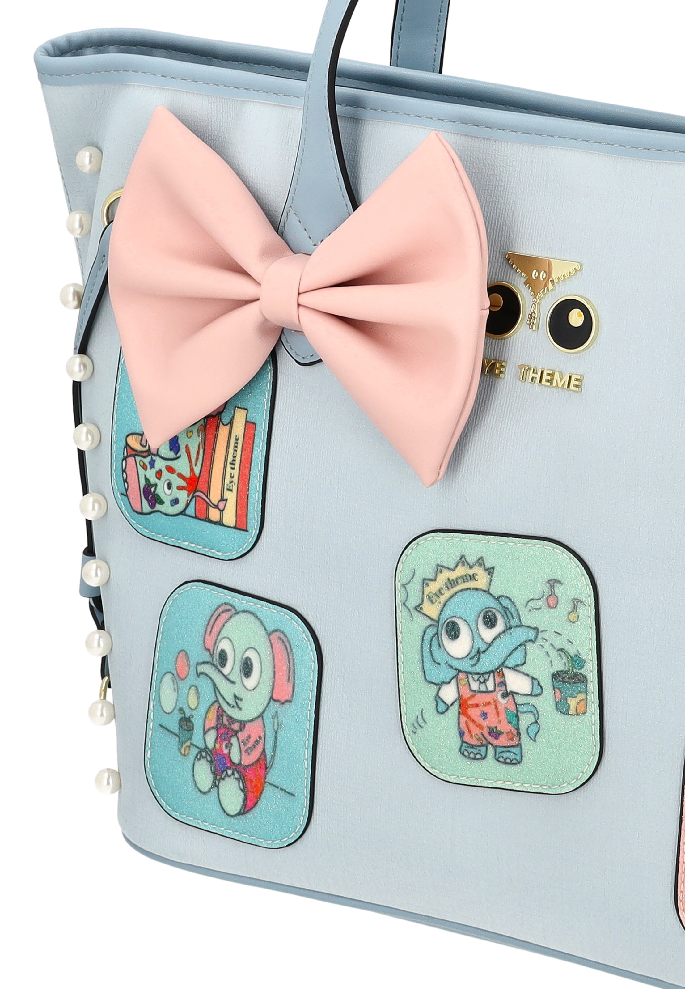Cabas 'Pop Eyetheme' MYMO en bleu