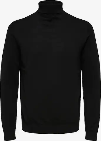 Pull-over 'SLHBerg' SELECTED en noir : devant