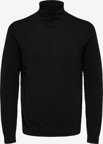 SELECTED HOMME Regular fit Trui 'Berg' in Zwart: voorkant