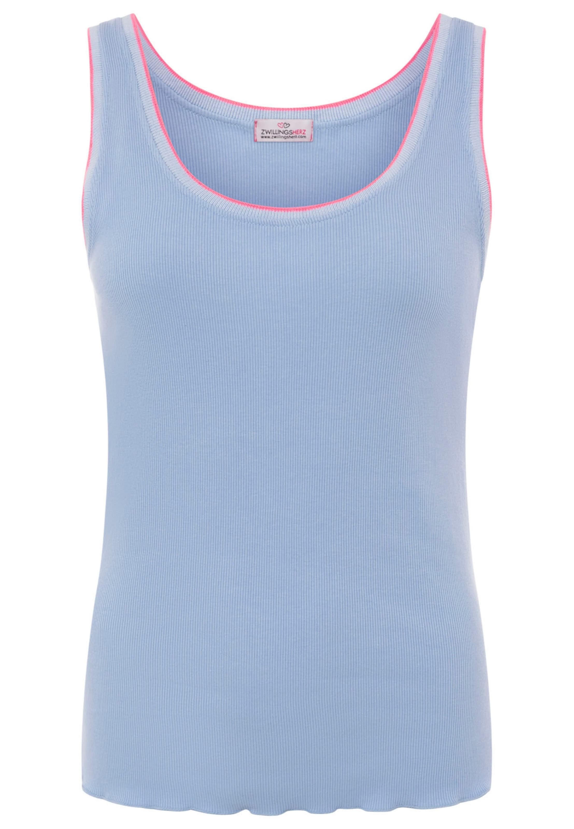 Zwillingsherz Top in Blue: front