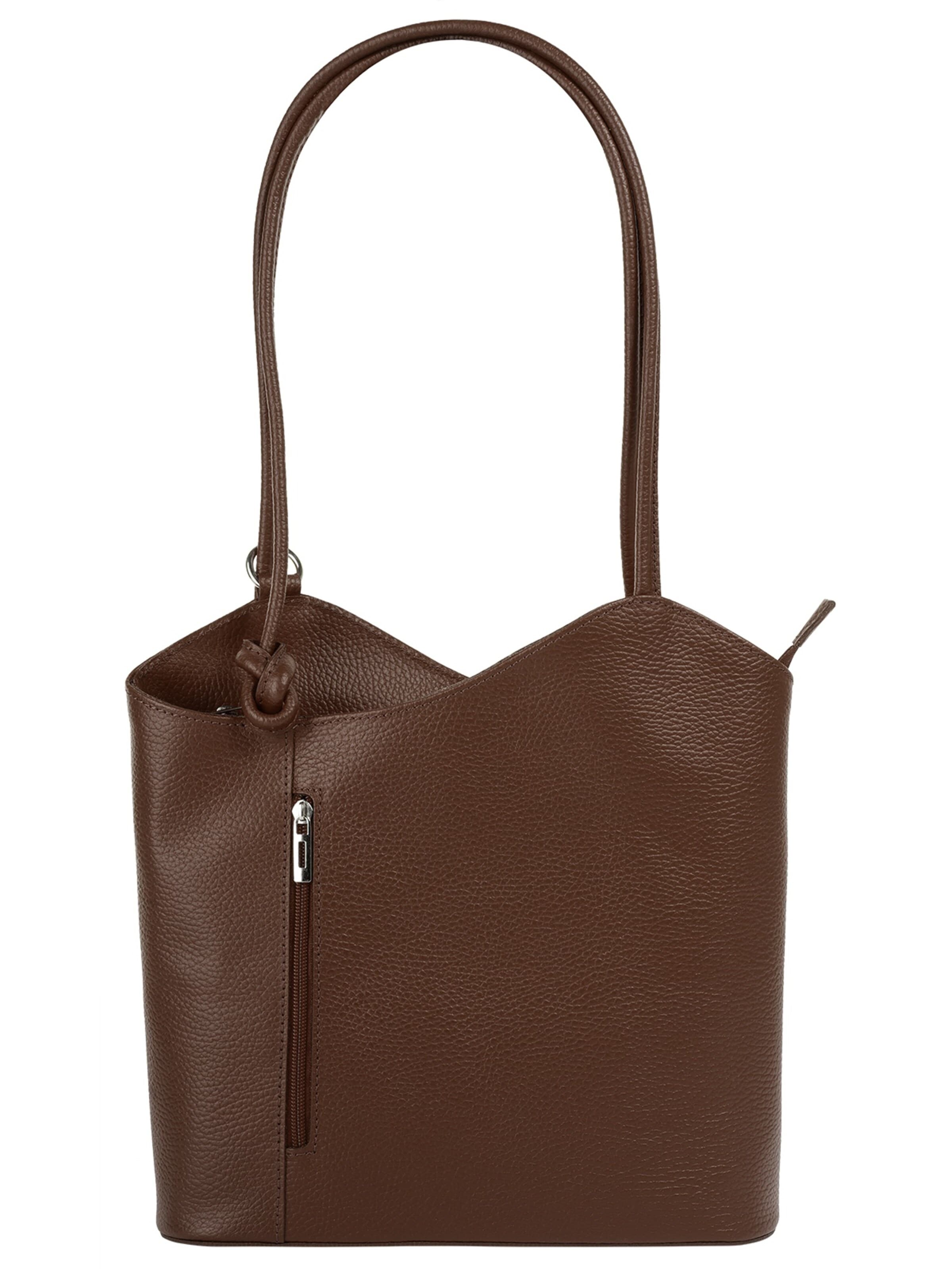 Cluty Backpack in Brown: front