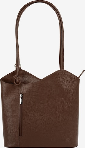 Cluty Backpack in Brown: front