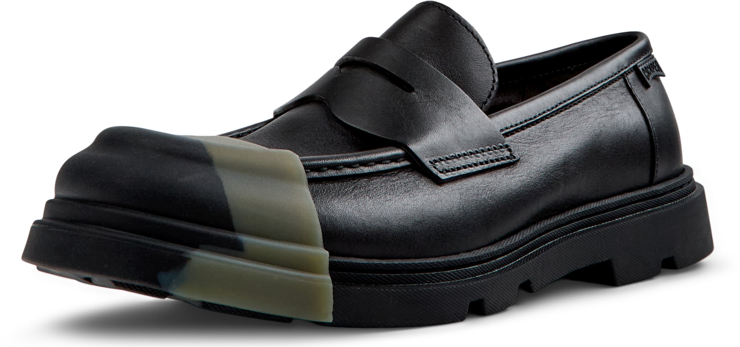 CAMPER Slipper 'Junction' in Schwarz: Vorderseite