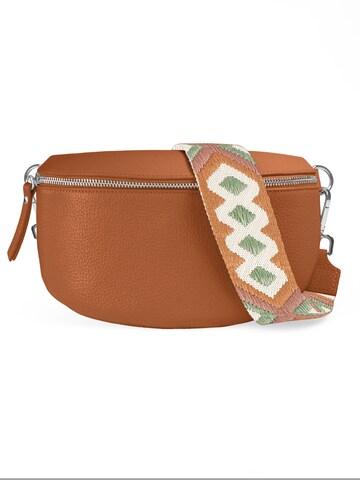 lePelou Fanny Pack 'JUNA medium' in Brown: front