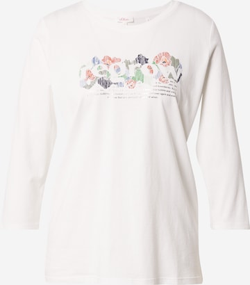 T-shirt s.Oliver en blanc : devant