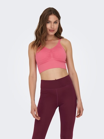 ONLY PLAY Bralette Sports Bra 'Frion' in Pink: front