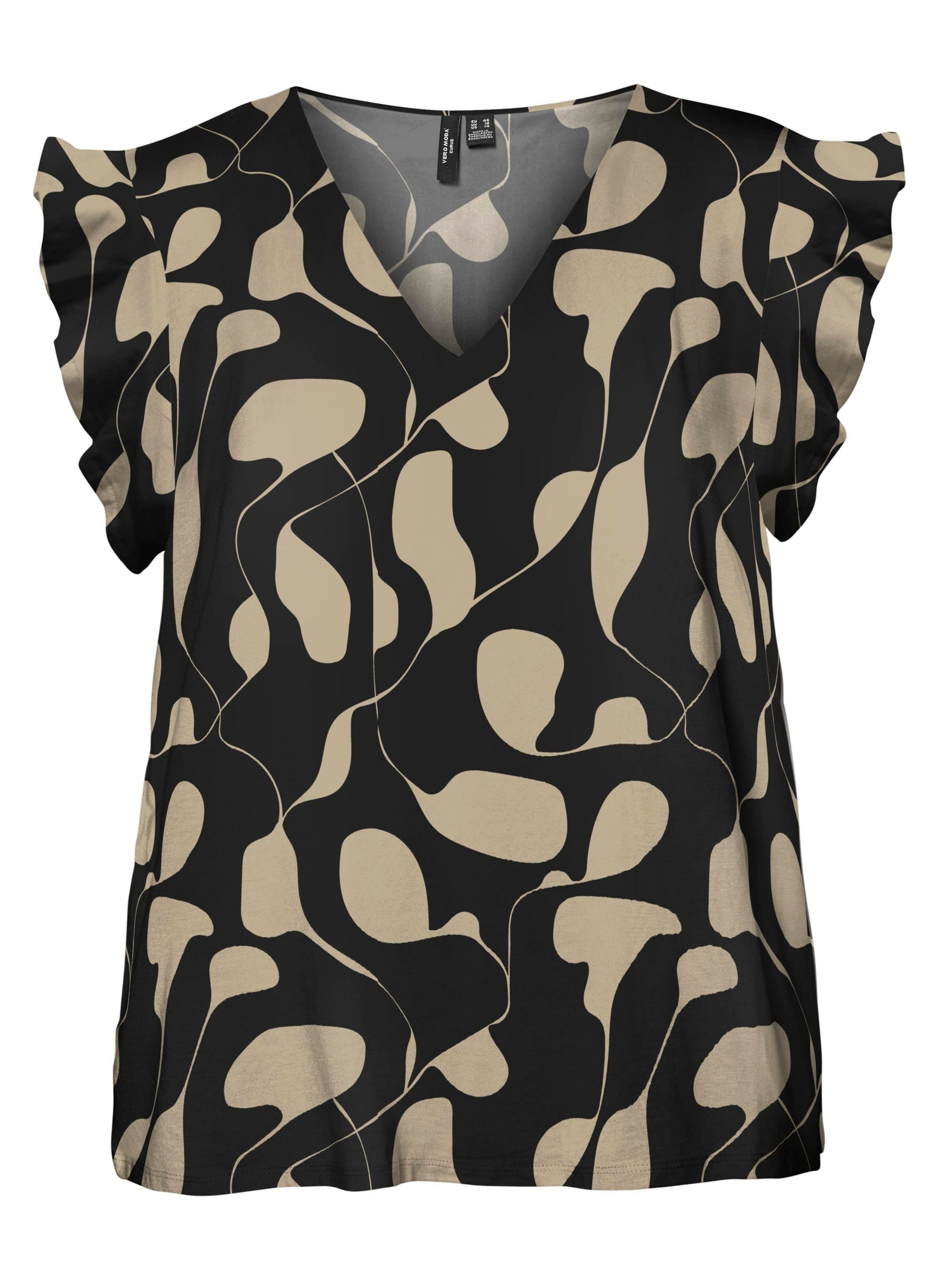 Vero Moda Curve Bluse 'VMCVera' i sort: forside
