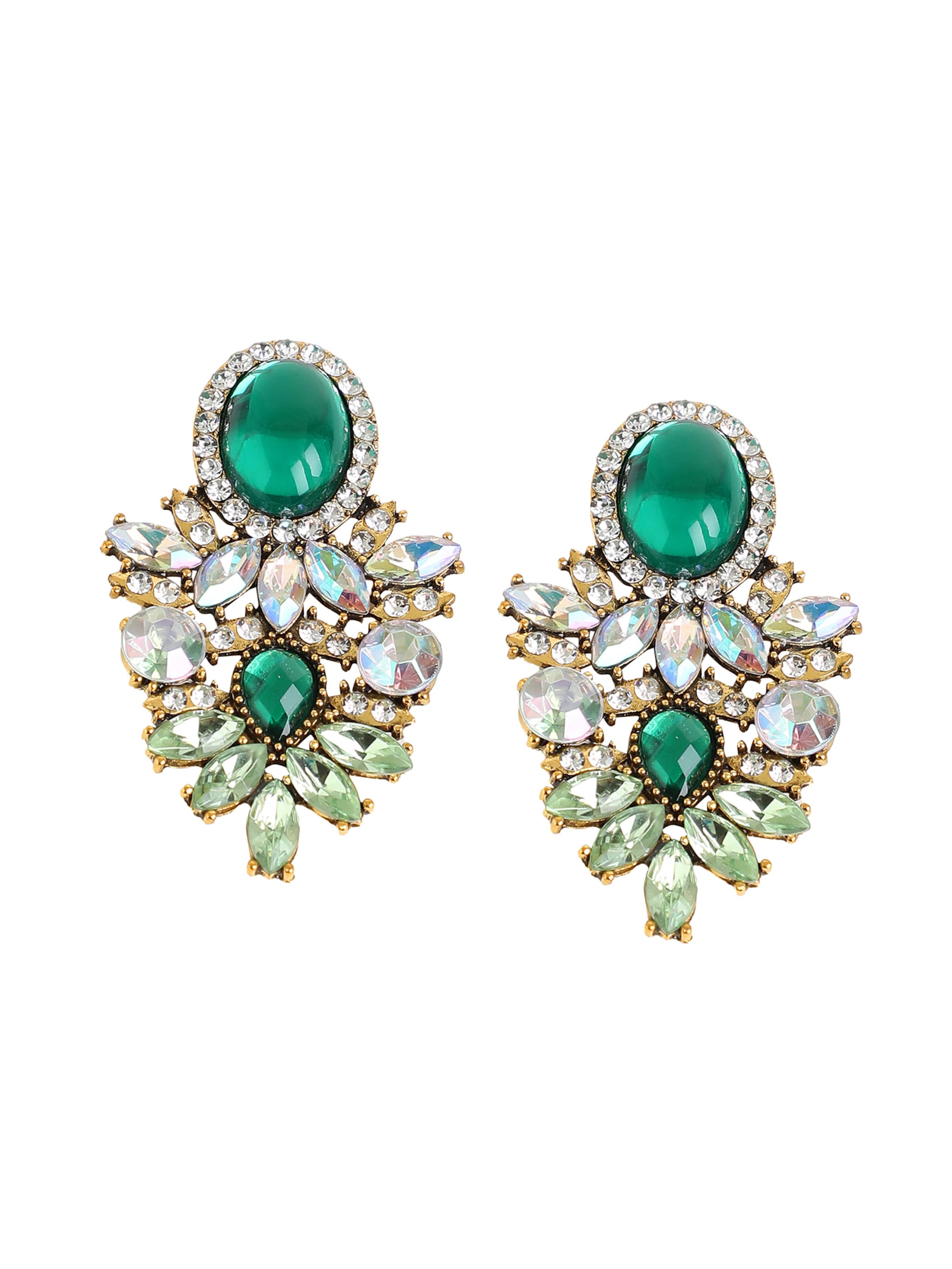 SOHI Серьги 'Aarini' в Зеленый: спереди