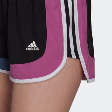 ADIDAS SPORTSWEAR Štandardný strih Športové nohavice 'Marathon 20 Colourblock ' - Čierna