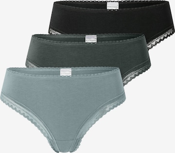 SCHIESSER Thong in Green: front