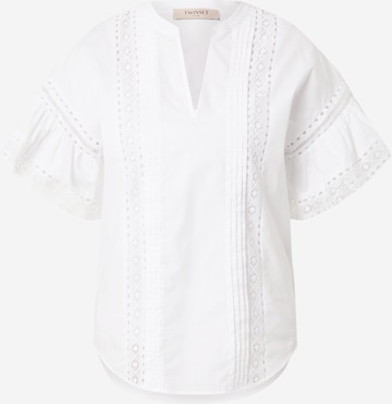 Twinset Blouse in Wit: voorkant