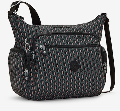 KIPLING Τσάντα ώμου 'Gabbie' σε σκούρο πράσινο / ανοικτό ροζ / μαύρο, Άποψη προϊόντος