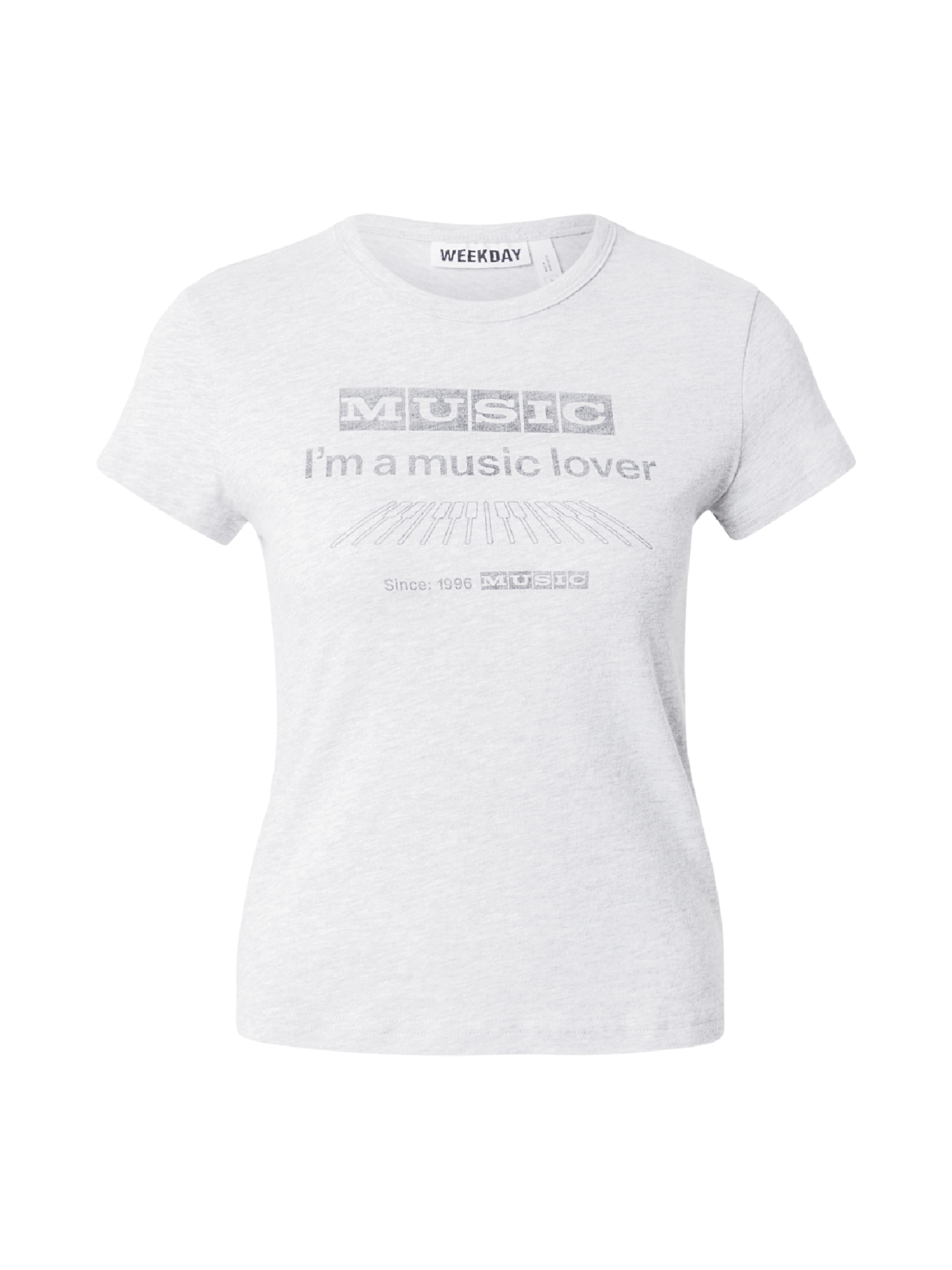 T-shirt WEEKDAY en gris : devant