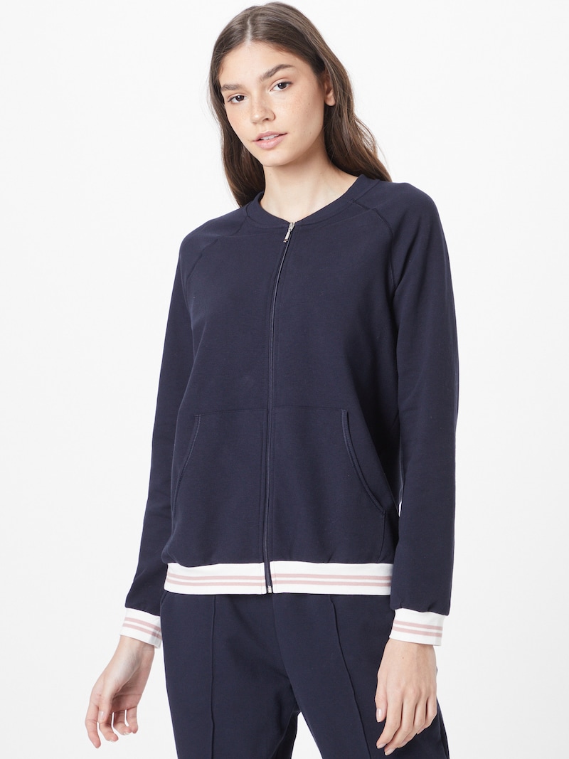 Women Clothing CALIDA Zip-up hoodies Dark Blue