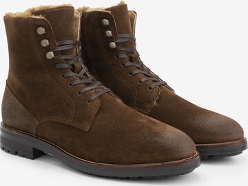 Travelin Lace-Up Boots 'Hosio ' in Brown