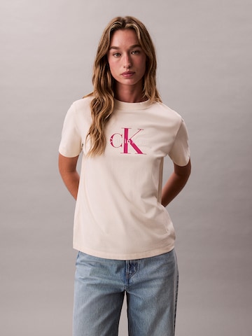 Calvin Klein Jeans Póló - bézs: elől