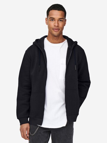 Only & Sons Regular fit Ζακέτα φούτερ 'ONSCeres' σε μπλε