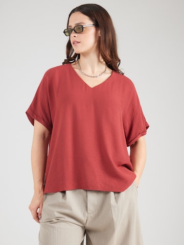ONLY Carmakoma - Blusa 'CARBELLY MIKASI' en rojo: frente