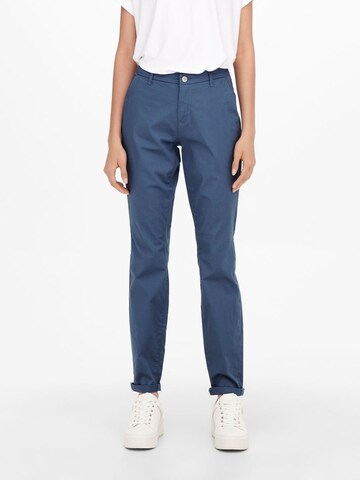 Coupe slim Pantalon chino ONLY en bleu : devant