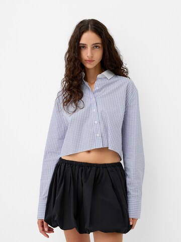 Camicia da donna di Bershka in blu: frontale