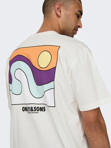 Tricou 'KOLE' de la Only & Sons pe alb