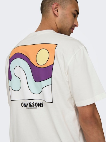 Only & Sons T-shirt 'KOLE' i vit