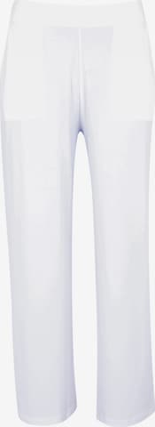 Yoek Wide leg Pants in White: front