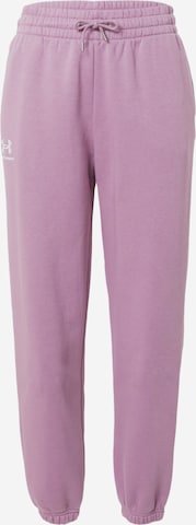 Pantalon de sport 'Essential' UNDER ARMOUR en violet : devant