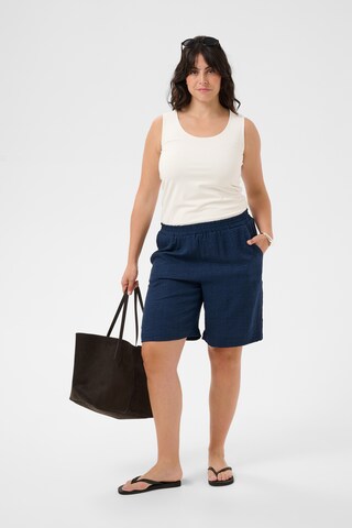 KAFFE CURVE Loose fit Trousers in Blue: front