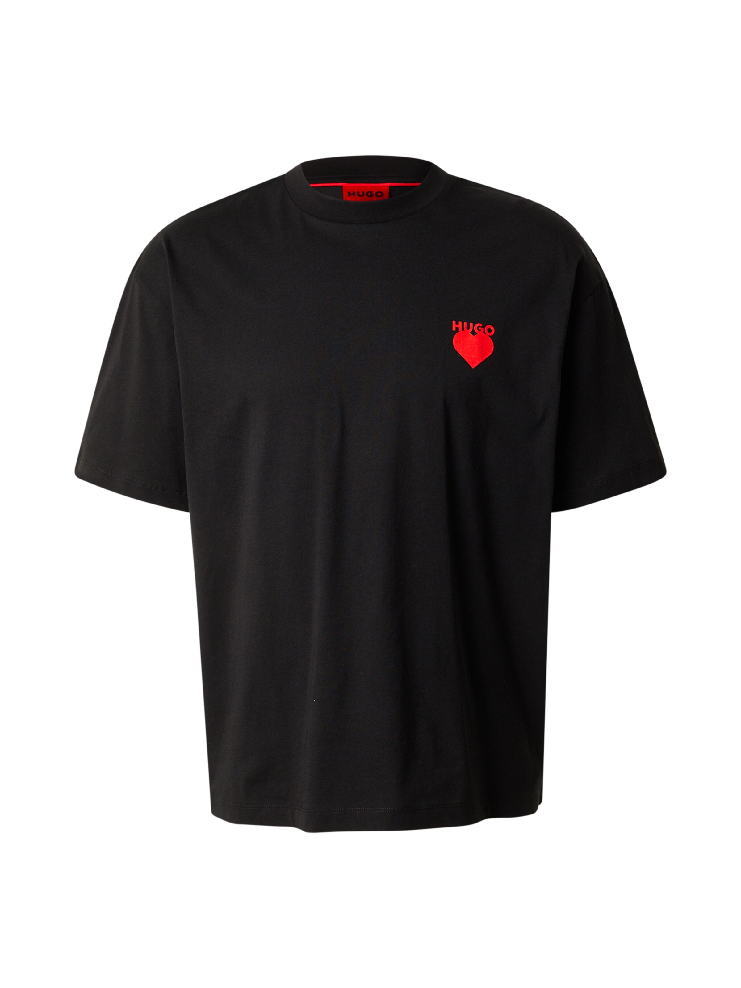 HUGO Koszulka 'Dewdam' w kolorze czarny: przód