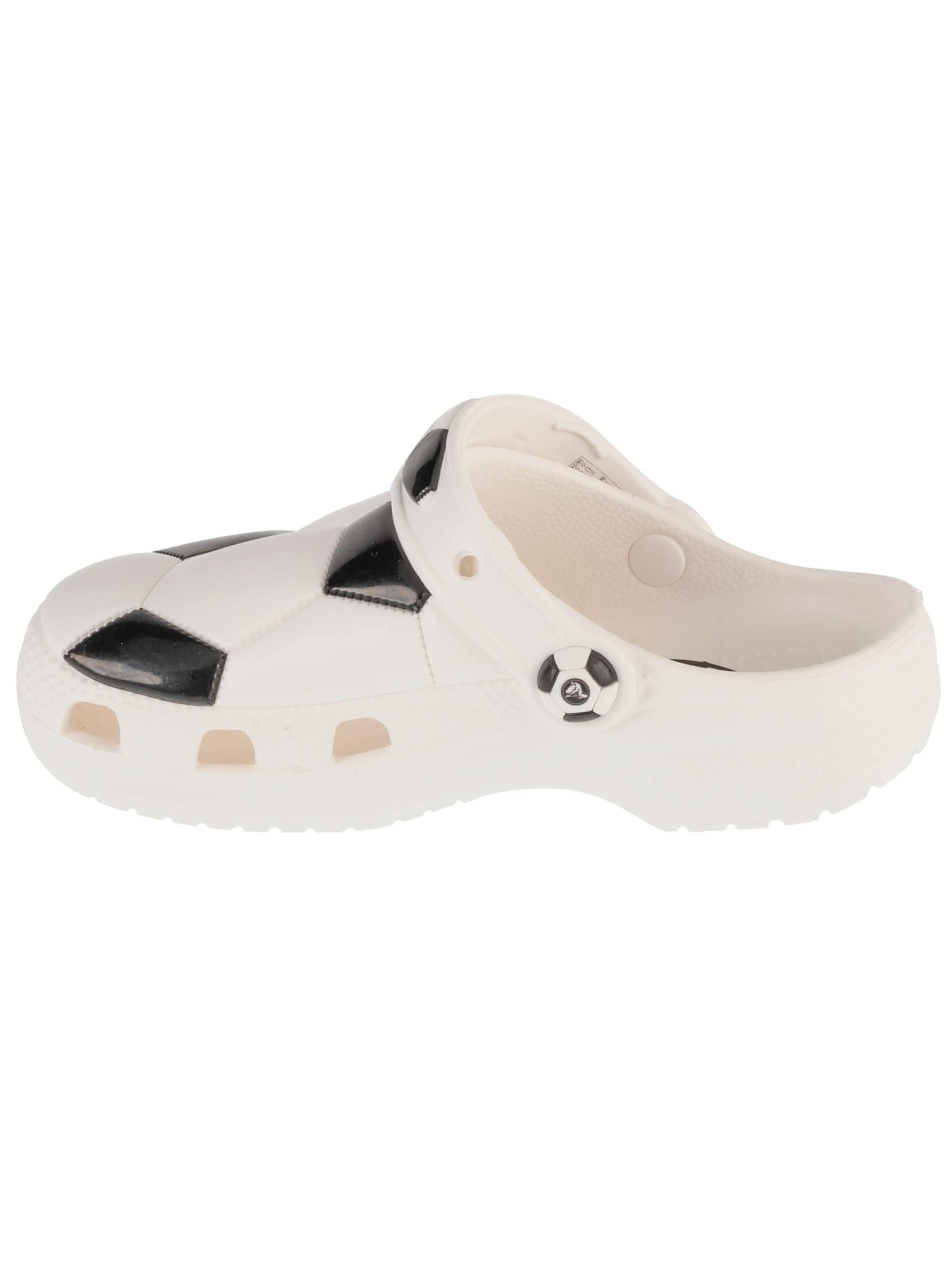 Crocs Sandalen 'Crocs Classic Soccer Ball Clog Kids' in Wit: voorkant
