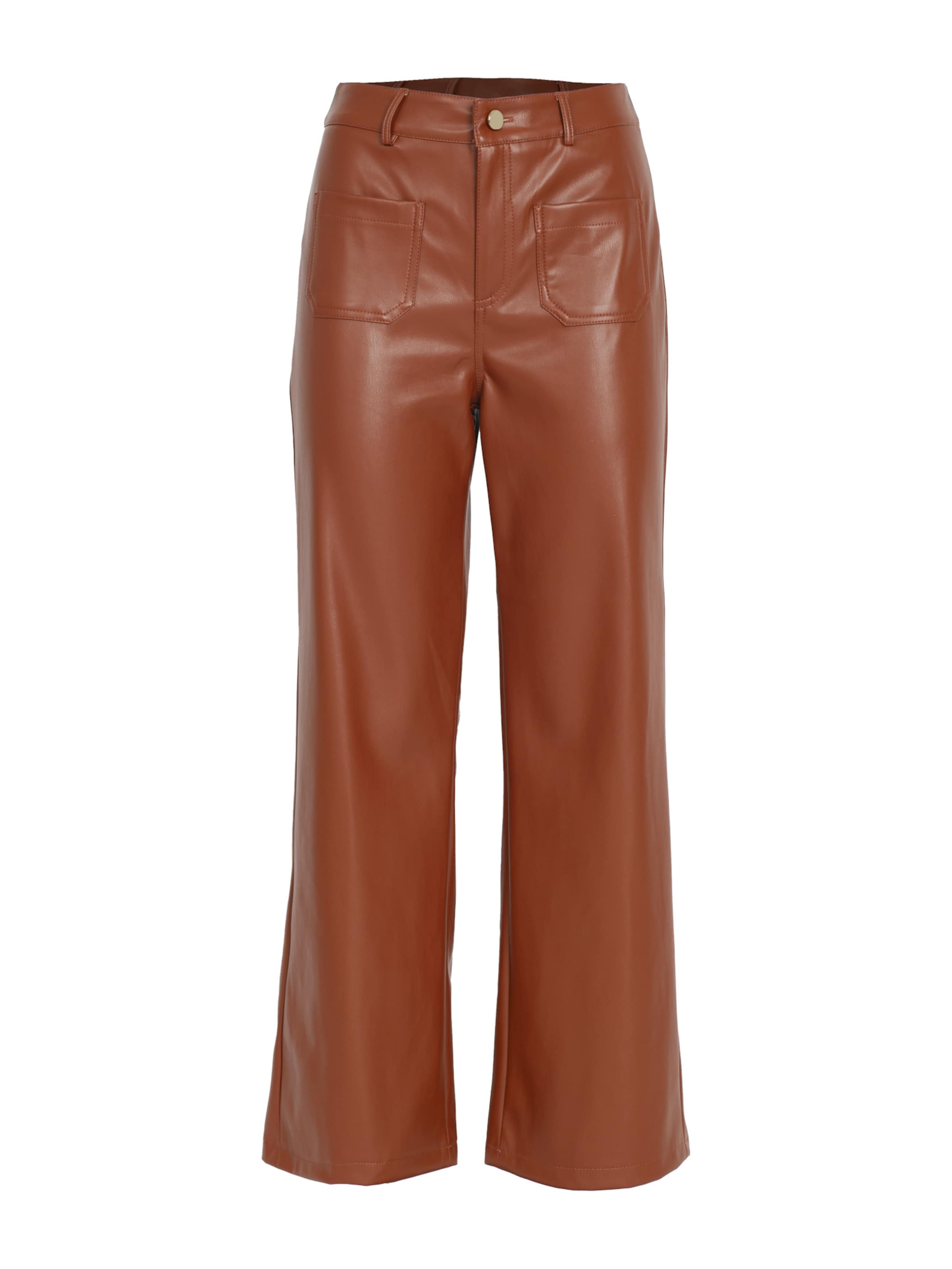 Influencer Laienev Püksid, värv pruun: eest vaates