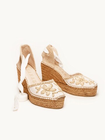 Alhamas - Sandalias 'Alpargata Cuña 10 cm' en blanco