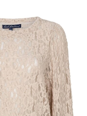 Red Button Top in Beige