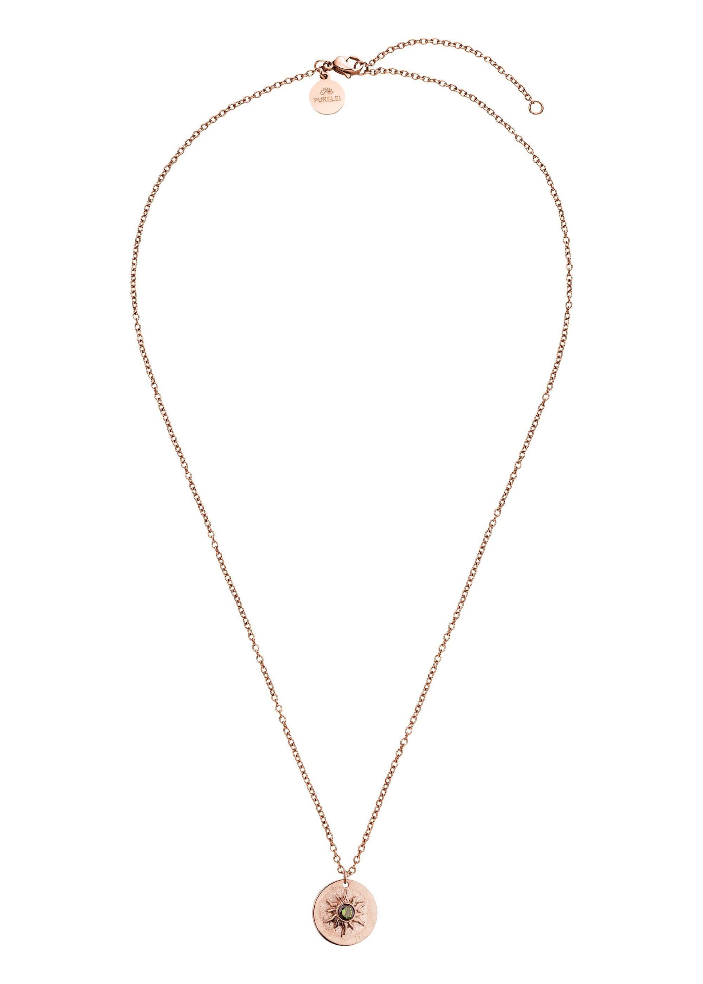 PURELEI Necklace 'Luana Coin' in 50 - 55cm in Rose gold, Item view