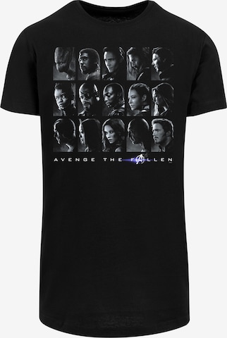 F4NT4STIC Shirt 'Marvel Avengers Endgame The Fallen Heroes' in Schwarz: predná strana