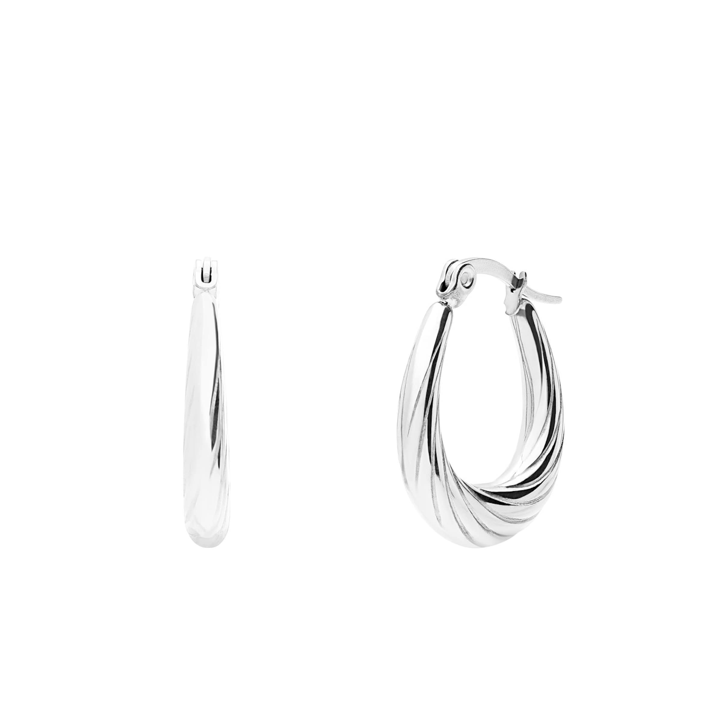 Boucles d'oreilles Lucardi en argent : devant