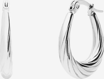 Boucles d'oreilles Lucardi en argent : devant