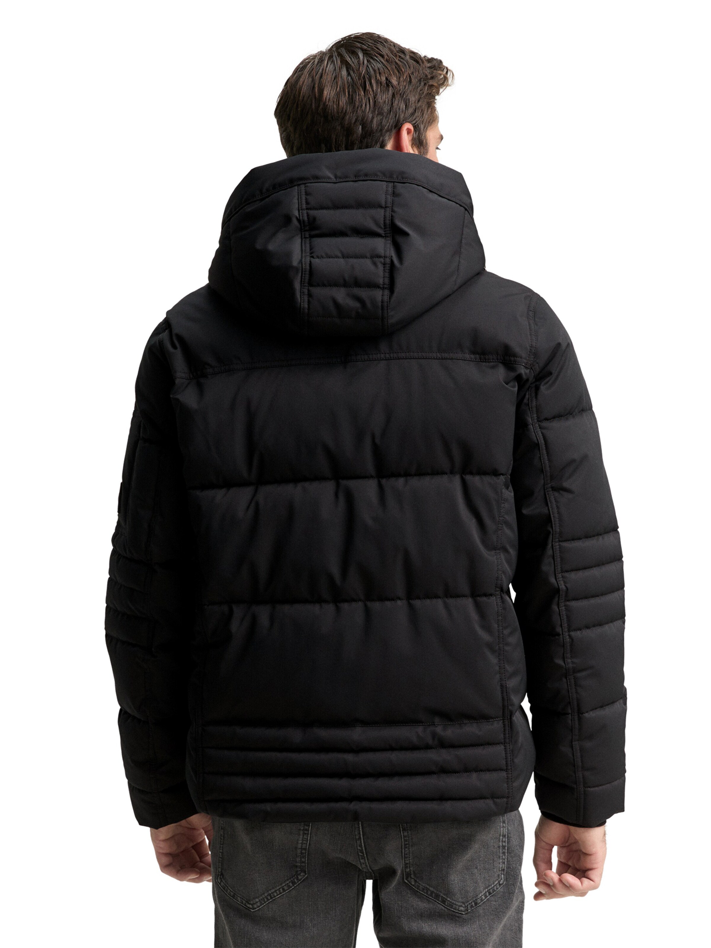 TOM TAILOR Winterjacke in Schwarz