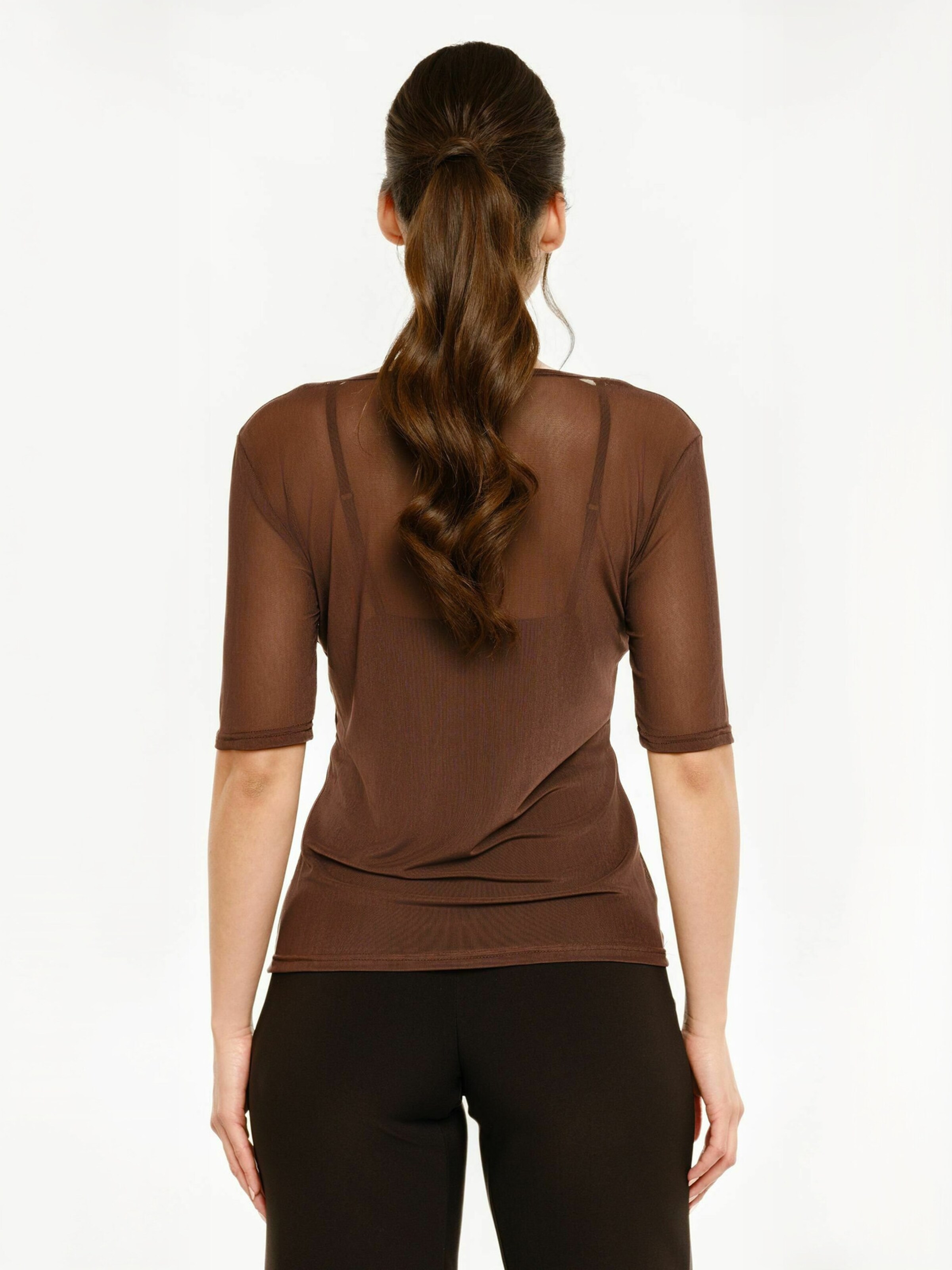 Liberte Essentiel Top ' MESH ' w kolorze brązowy