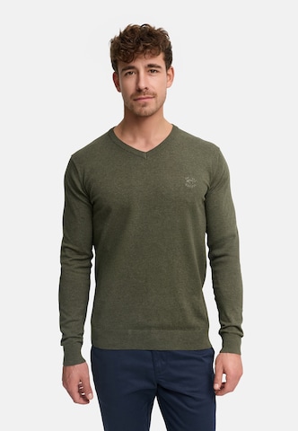 INDICODE JEANS Trui 'Tikks' in Groen: voorkant