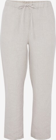 Loosefit Pantalon Yoek en beige : devant