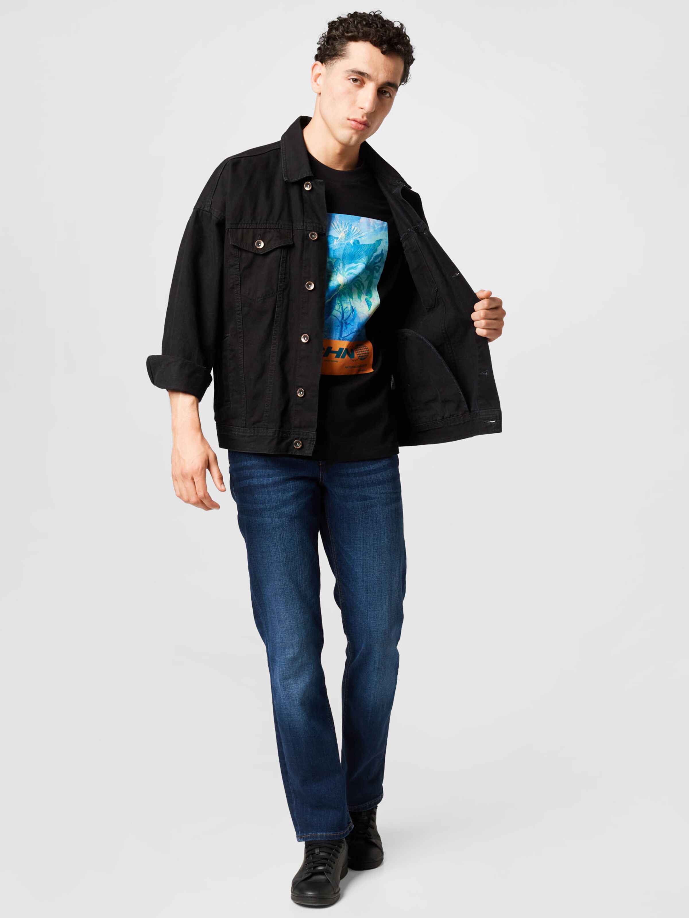 Männer Shirts River Island T-Shirt in Schwarz - EK09749 Männer Shirts River Island T-Shirt in Schwarz - EK09749