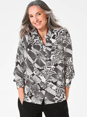 Goldner Bluse in Schwarz: Vorderseite