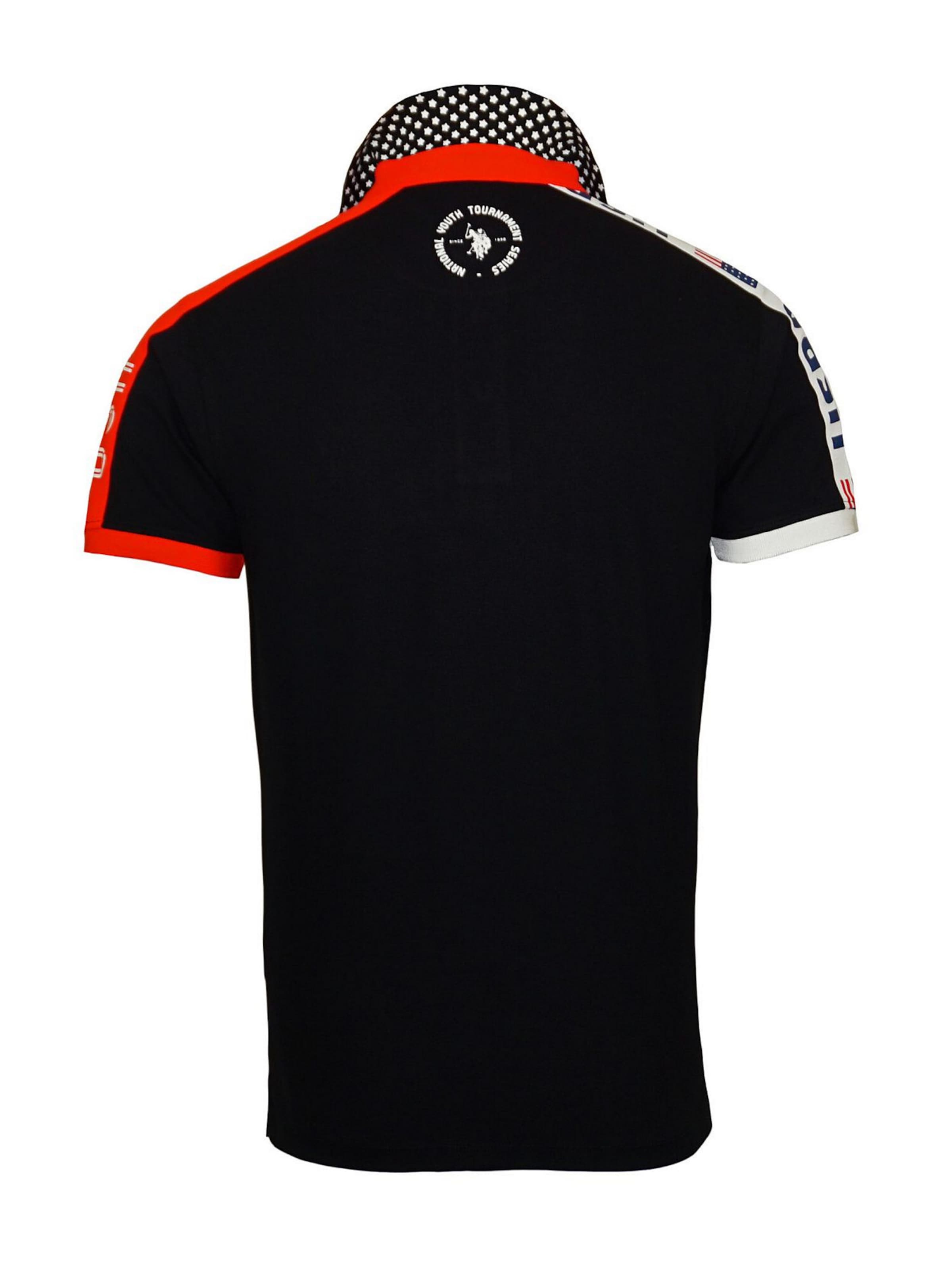 Tricou 'USA Play' de la U.S. POLO ASSN. pe negru