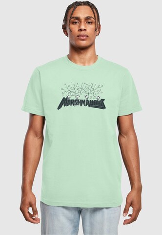 Merchcode Shirt 'Peanuts - Marshmallows' in Grün: predná strana