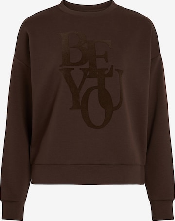 Sweat-shirt 'VIReflect' VILA en marron : devant