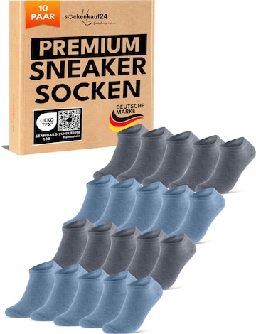 sockenkauf24 Ankle Socks 'Sneaker Socken' in Grey: front